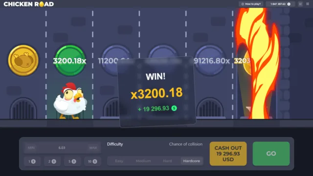 3-qadam: Chicken Road demoda Cash Out qilish