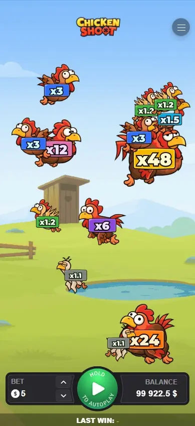 Chicken Shoot otish sahnasi