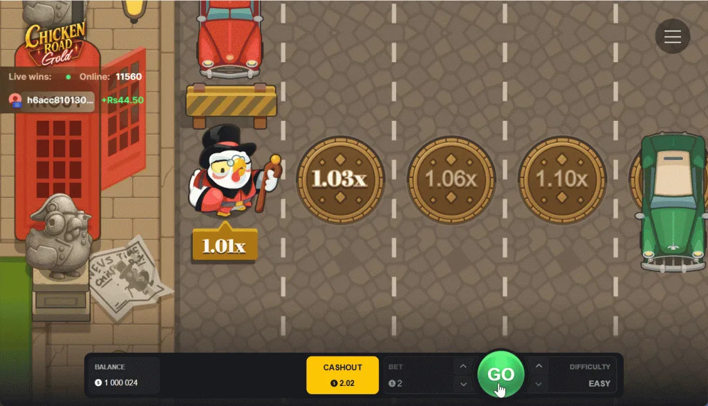 Chicken Road Gold — oʻyin tasviri 2