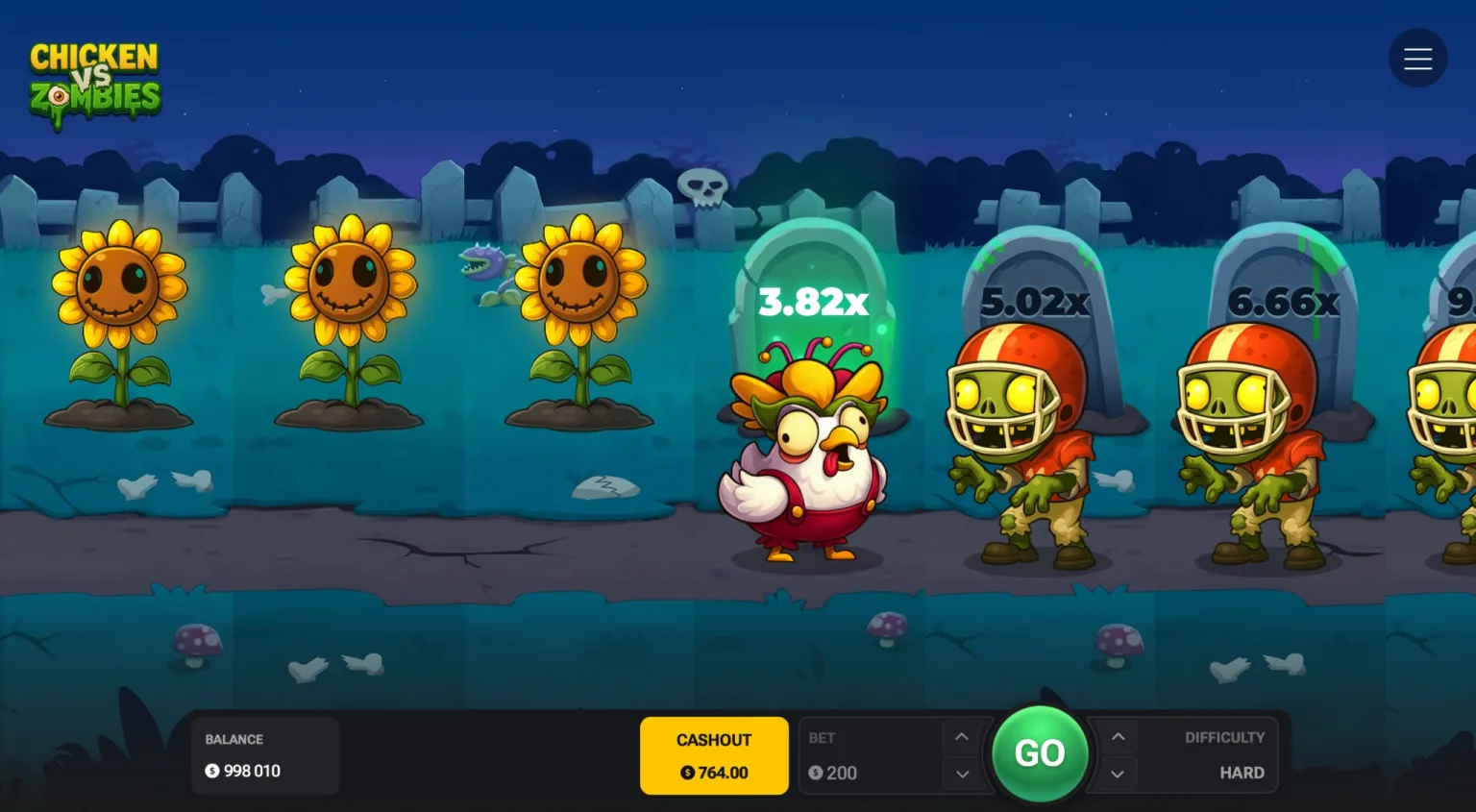 Daraja qiyinligi — 4 turdagi zombi — Medium — Pot-Headed Zombie