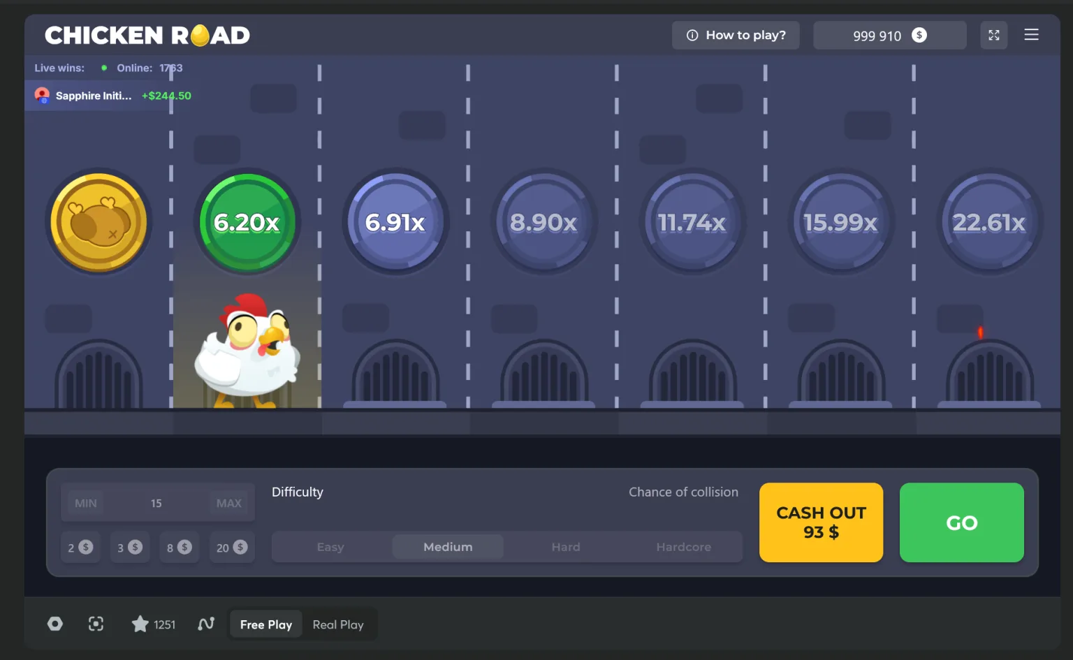Original Chicken Road tomonidan InOut Games tomonidan BC.Game
