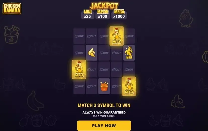 Chicken Banana jackpot bonusi